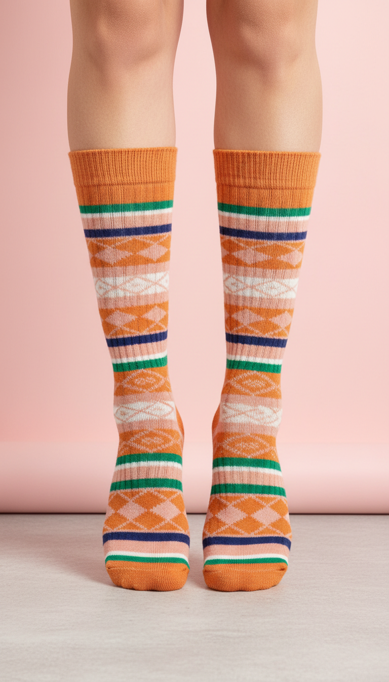 Amber Glow crew socks