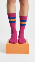 Magenta Pop Crew Socks