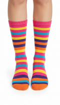 Violet Pop Stripe Crew Sock