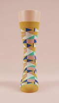 Fresh Mint geometric crew socks