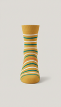 Sunny Gold Stripe Crew Sock