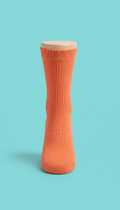 Vivid tangerine crew sock