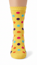 Sunshine Yellow Polka Dot Ankle Sock