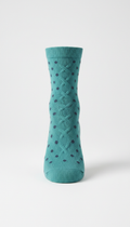 Teal Twist Dotted Ankle Sock